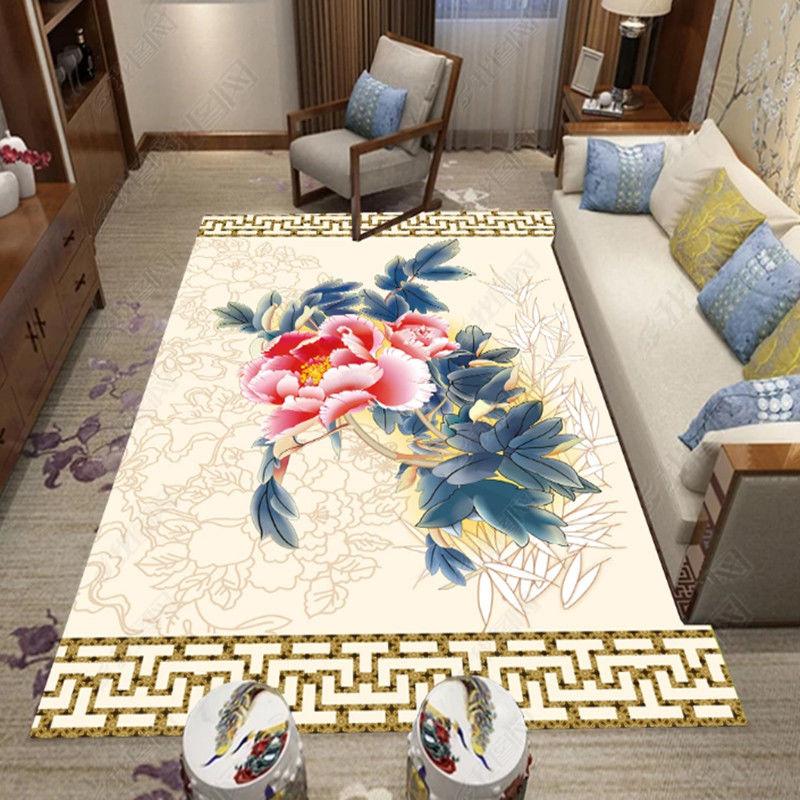 New Chinese Living Room Carpet Home Luxury Bedroom Bedside Large Area Mat Office Commercial Carpets Washable Entrance Doormat
