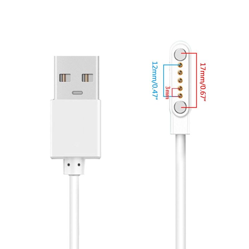 USB Fast Charging Cable Data Cord Power Charger Adapter Dock Magnetic Suction Suitable for USB 2.0 Male to 5 Pin Watch