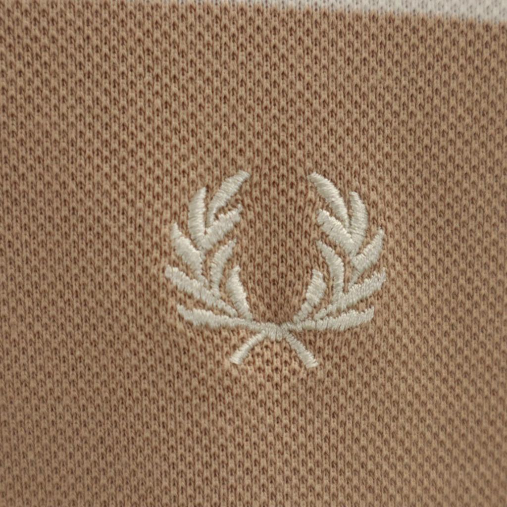 FRED PERRY BEAMS Beams special order Border Pattern Long sleeve Fawn trainer Men's Used