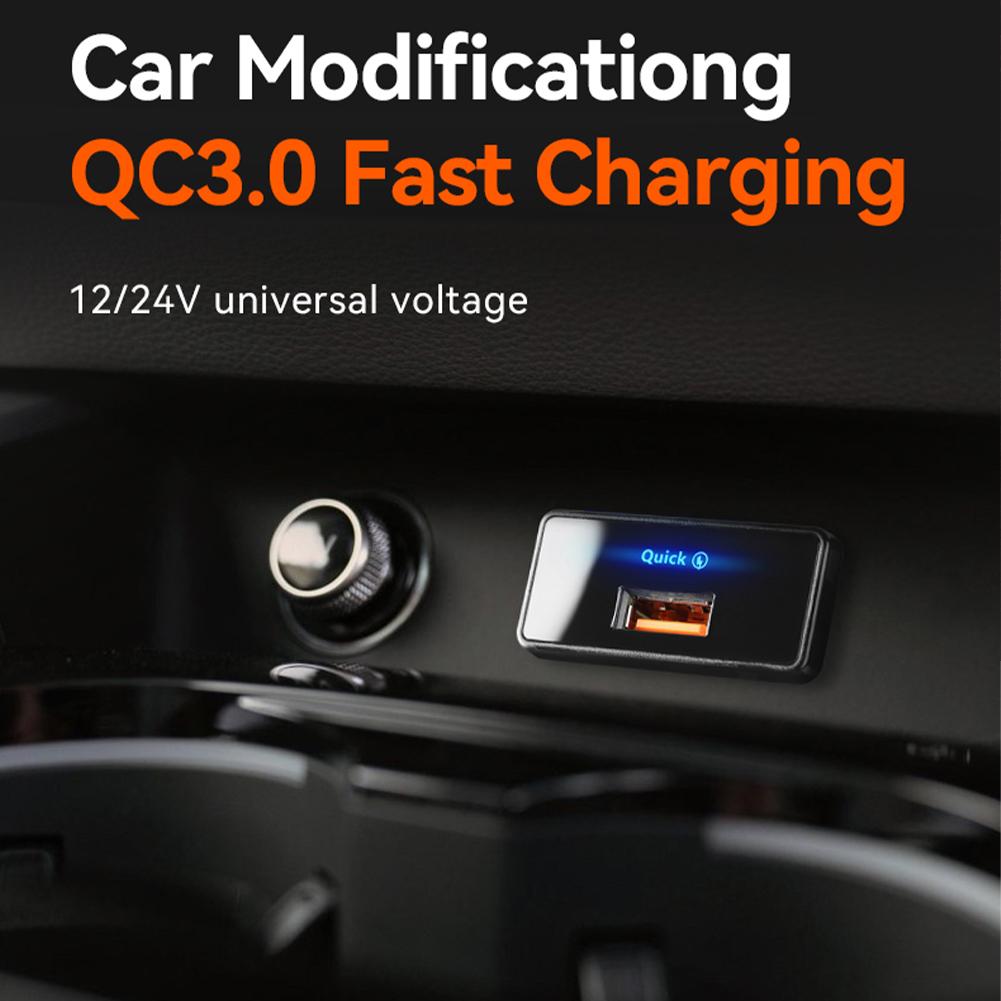 18W/30W RV USB Outlet Adapter 12V-24V PD Type C/USB Car Charger Power Socket USB Phone Charger Adapter Panel for RV Boat Truck