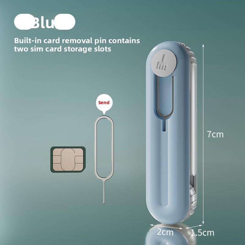 

Многофункциональный портативный органайзер для наушников, чистящий карандаш павлин голубой