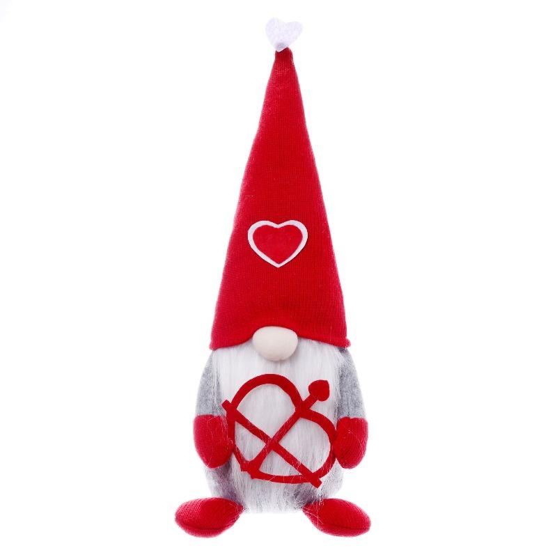

1pcs Valentine s Day Cupid Heart Faceless Doll Rudolph Gnome Window Display Ornament Holiday Party Atmosphere Decor