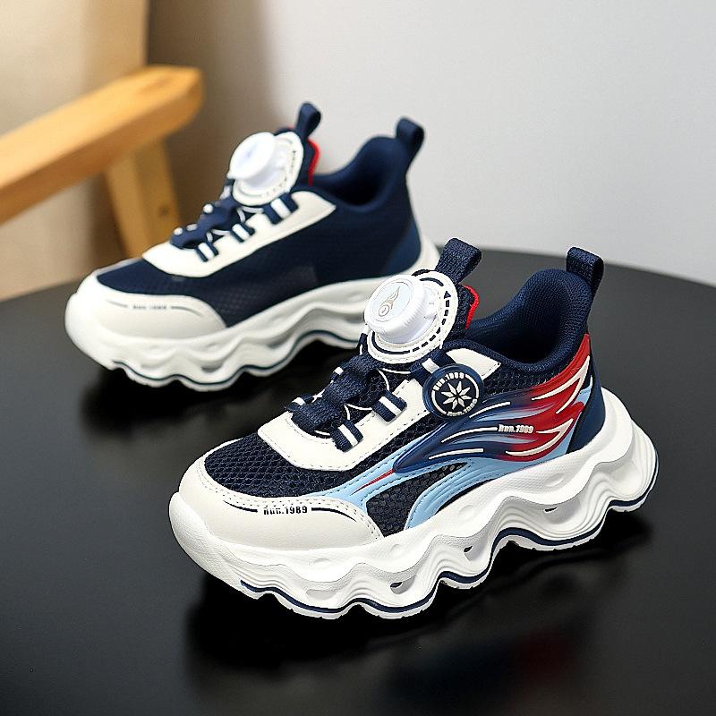 

Girls Shoes Sports Children s Medium To Large Size Breathable Mesh Surface Dad s Single Soft Sole 33