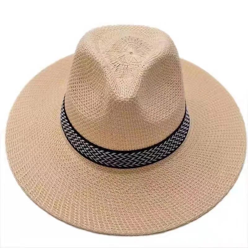 Sunscreen Hats for Men and Women Beach Party Big-brimmed Straw Hats Outdoor Fishing Fisherman Hats Leisure Travel Weaving