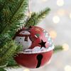 1PC Santa Claus Bell Decoration Xmas Tree Ornaments Vintage Iron Pendant Creative Elk Snowman Hanging Ornament Christmas Bells