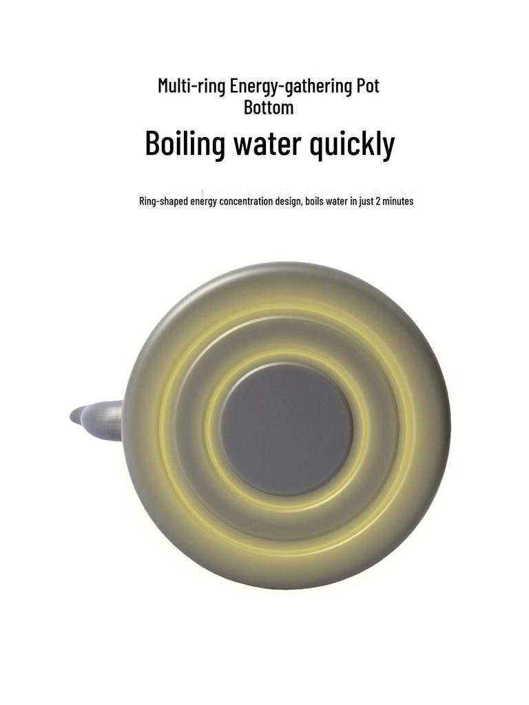 Mountain Guest Lightweight Aluminum Backcountry Camping Kettle - Large Capacity, Portable, Ideal for Outdoor Tea Brewing