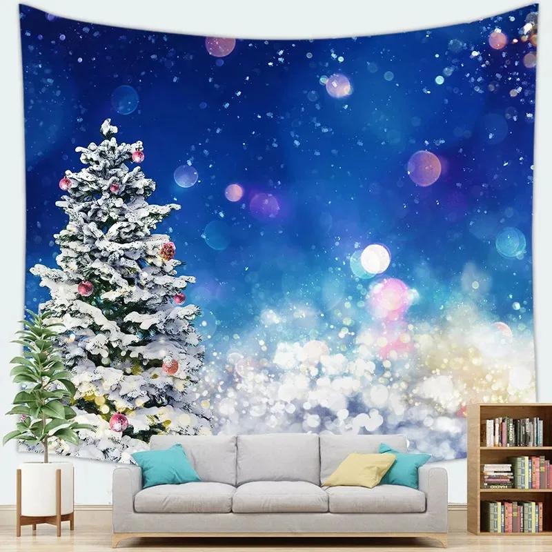 Christmas Theme Snow Christmas Tree Tapestry Bedroom Living Room Home Christmas Decoration