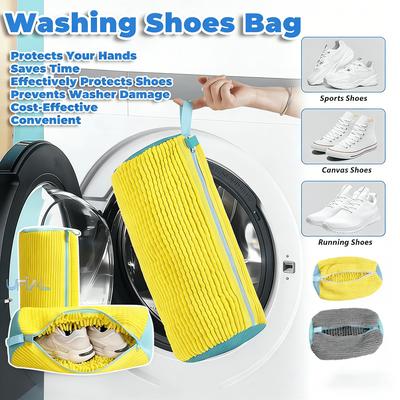 Waszak Gevoerd Net Wasgoed Schoenen Beschermer Pluizige vezels Polyester Wassen Schoenen Machinevriendelijk Waszak Droogzakken