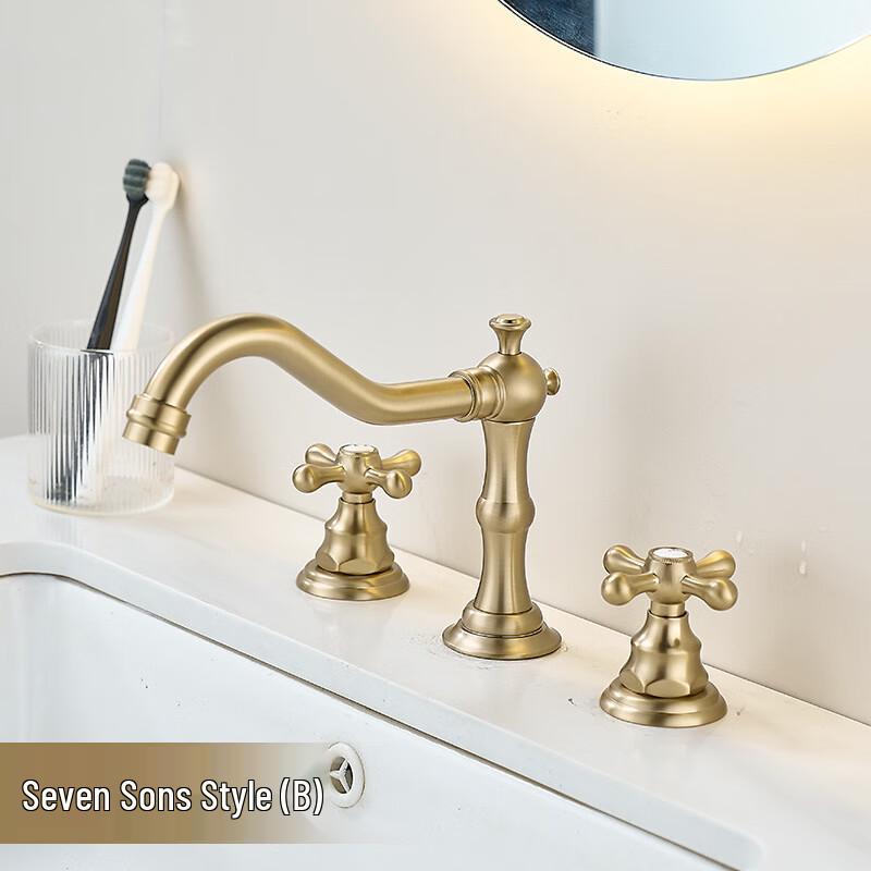 

TLXT Brushed Gold Split Basin Faucet