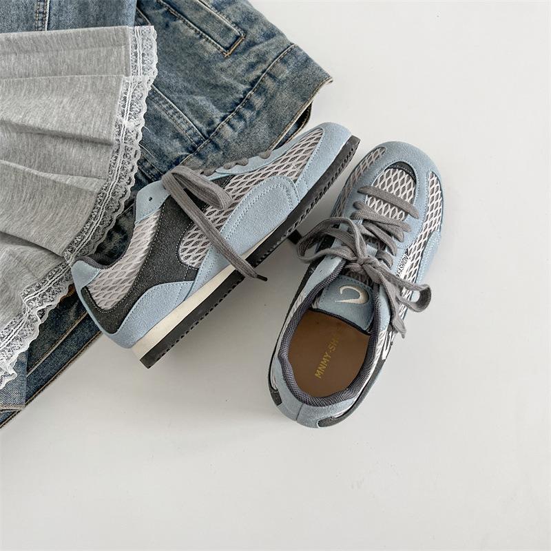 

Niche lightweight retro versatile platform Agande training shoes women s 2025 new summer lightweight casual sports shoes 40 синий