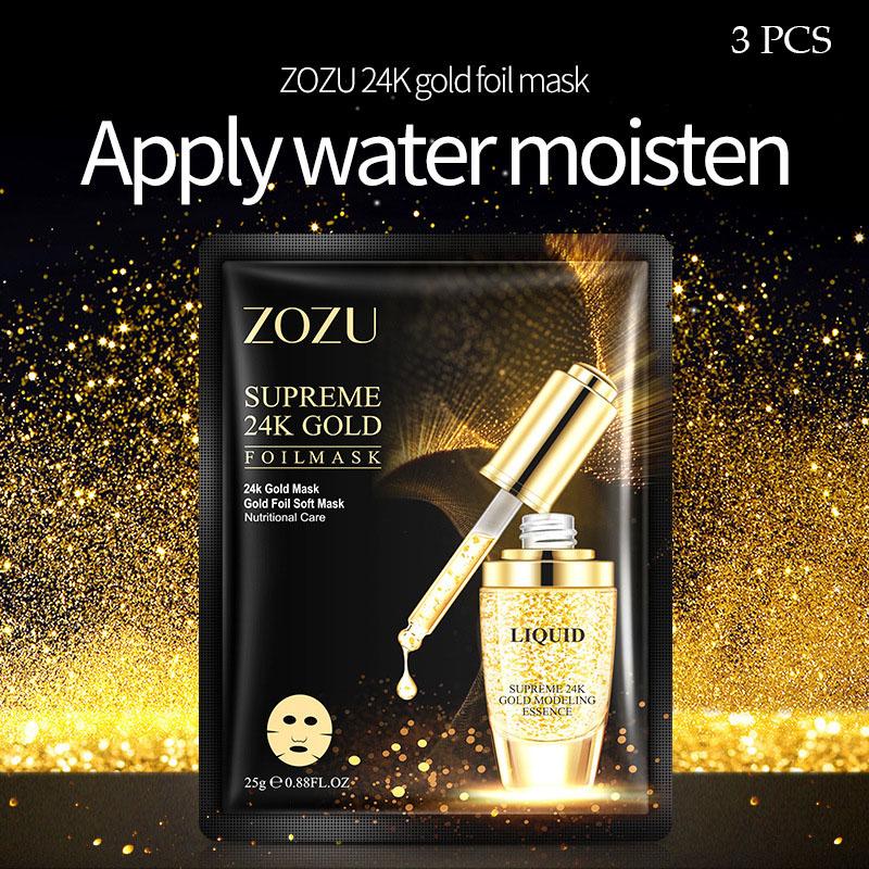 

Зволожуюча маска для обличчя ZOZU 24K Gold Foil 3pcs