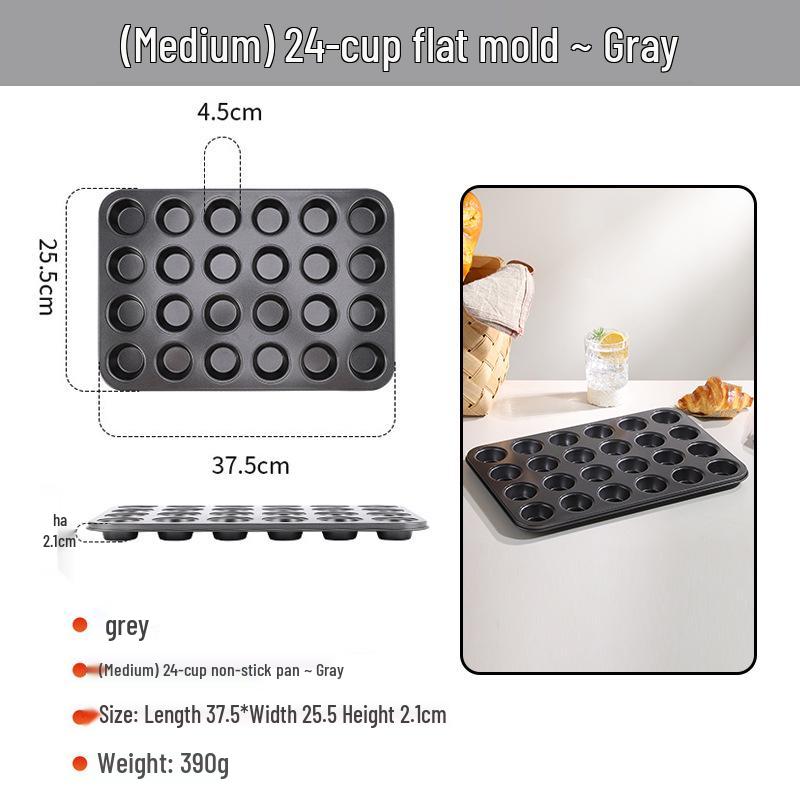 Non-stick Carbon Steel Muffin & Cake Mold (4/6/9/12 Cups)