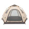 Men's Wolf Outdoor Instant Tent - Hexagonal, Anti-Mosquito, Windproof, Rain Resistant, 4-Sided Mesh Windows