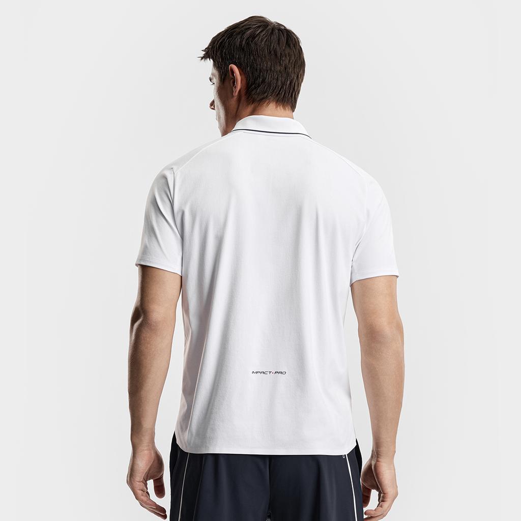 Fila Tennis Klassisch Mode Einfach Retro Sport Lässig Vielseitig Bequem Gestricktes Kurzarm-Polohemd Herren Oberteile Jade-Weiß A11M613101FWT