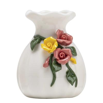 Modern Kurutulmuş Çiçek Vazoları, El Yapımı Seramik Vazo, El Boyaması Gül Küçük Vazo, Çin Stili Sanat Vazoları, Yemek Masası Kitaplık Masa Dekorasyonu için