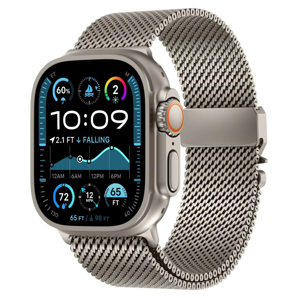 Metal Clasp Band for Apple Watch Ultra 3 2 1 49mm/Series 11 10 46mm/9 8 7 45mm/SE3 SE2 SE 6 5 4 44mm/3 2 1 42mm Milanese Stainless Steel Strap