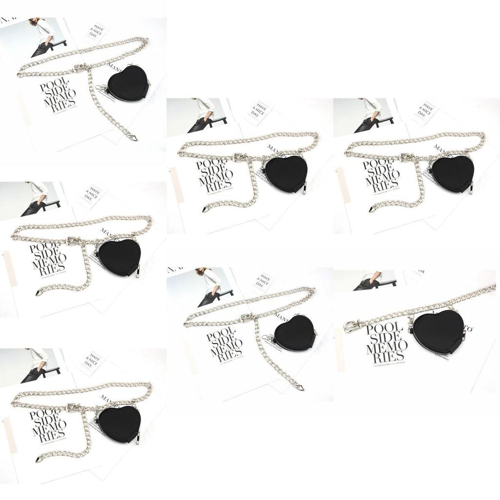 Fashion Metal Women Waist Chain With Detachable Heart Shaped Bag Pendant For Women Casual Use