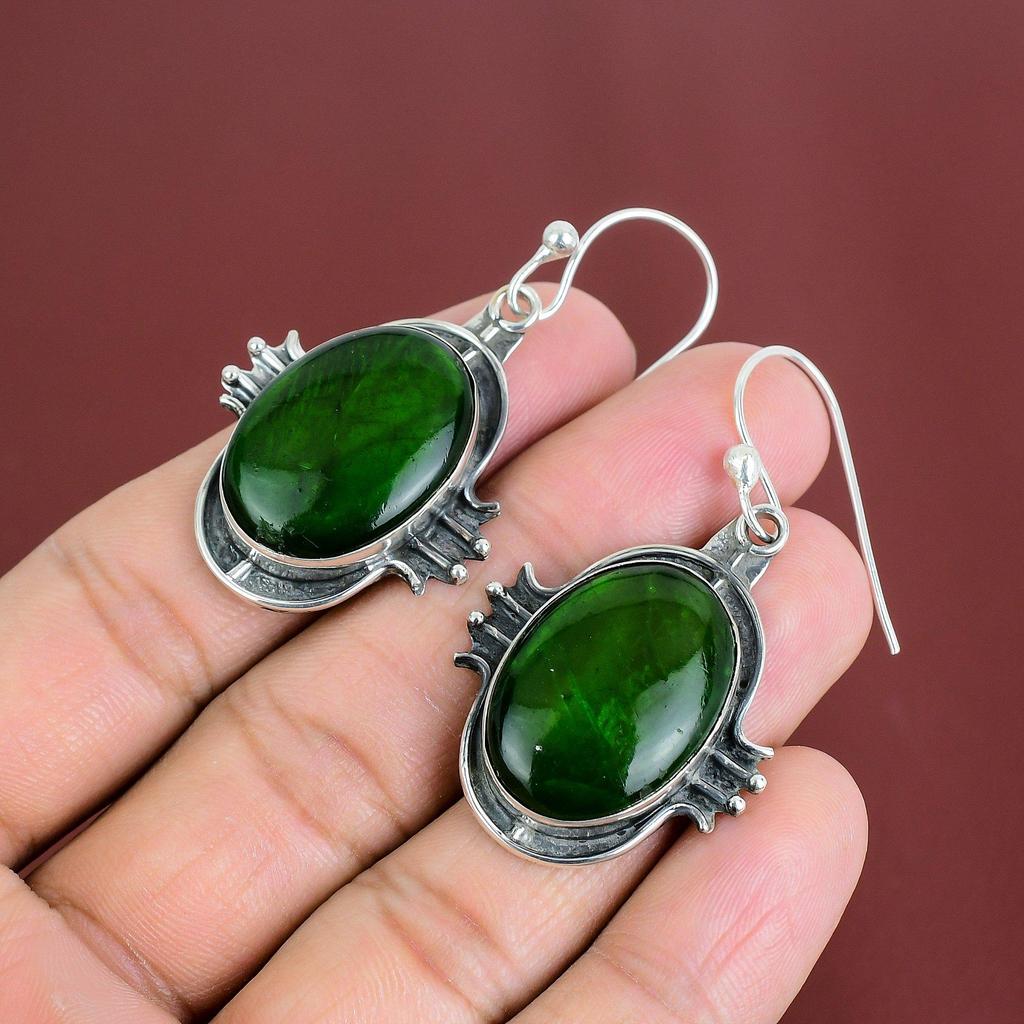 Green Fire Labradorite Earring Gemstone Earrings 925 Sterling Silver Earring Handmade Jewelry Gift For Her Dangle Earring Birthstone Jewelry