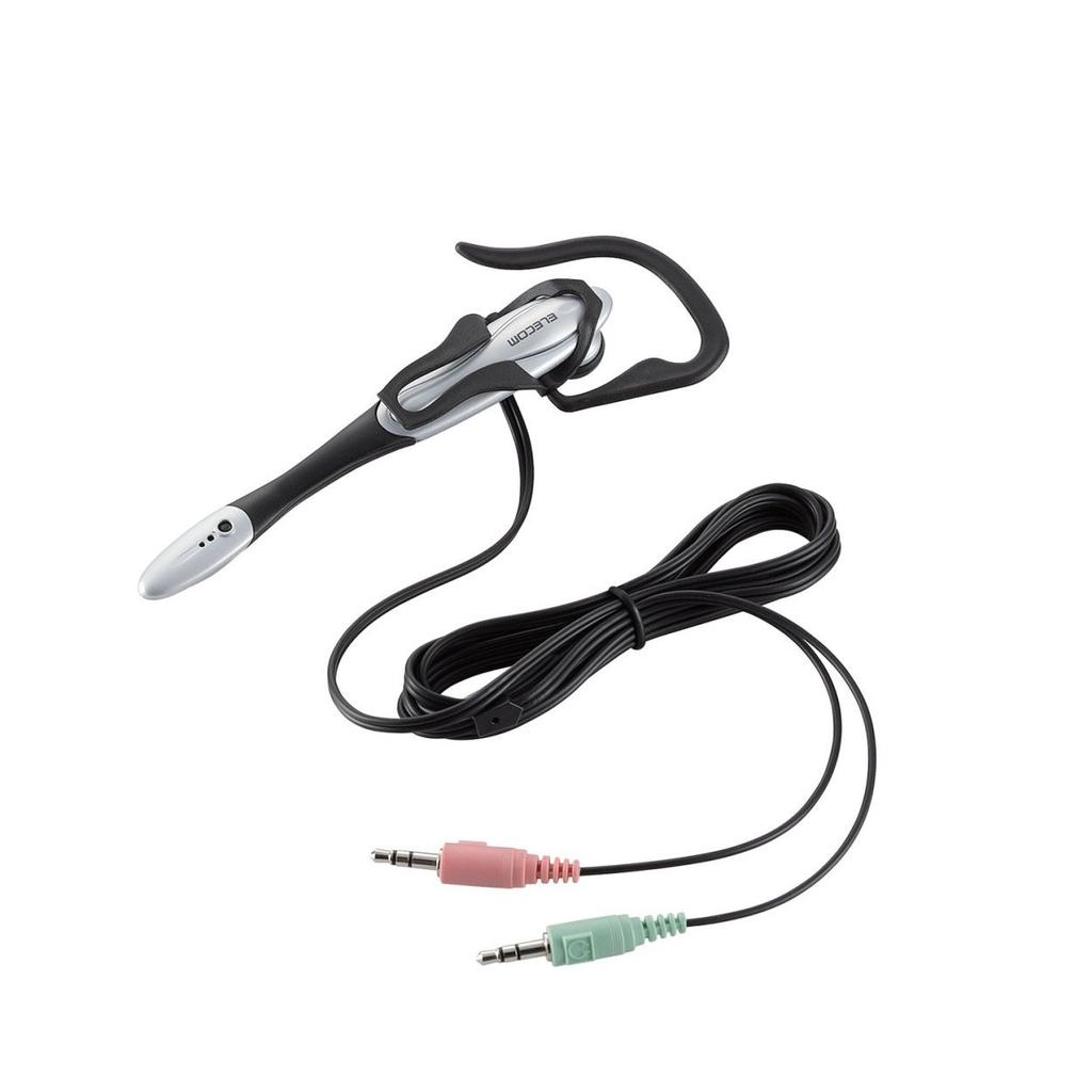Elecom HS-EP13SV Headset mit Mikrofon, Einzelohr, 1,8 m Ohrbügel