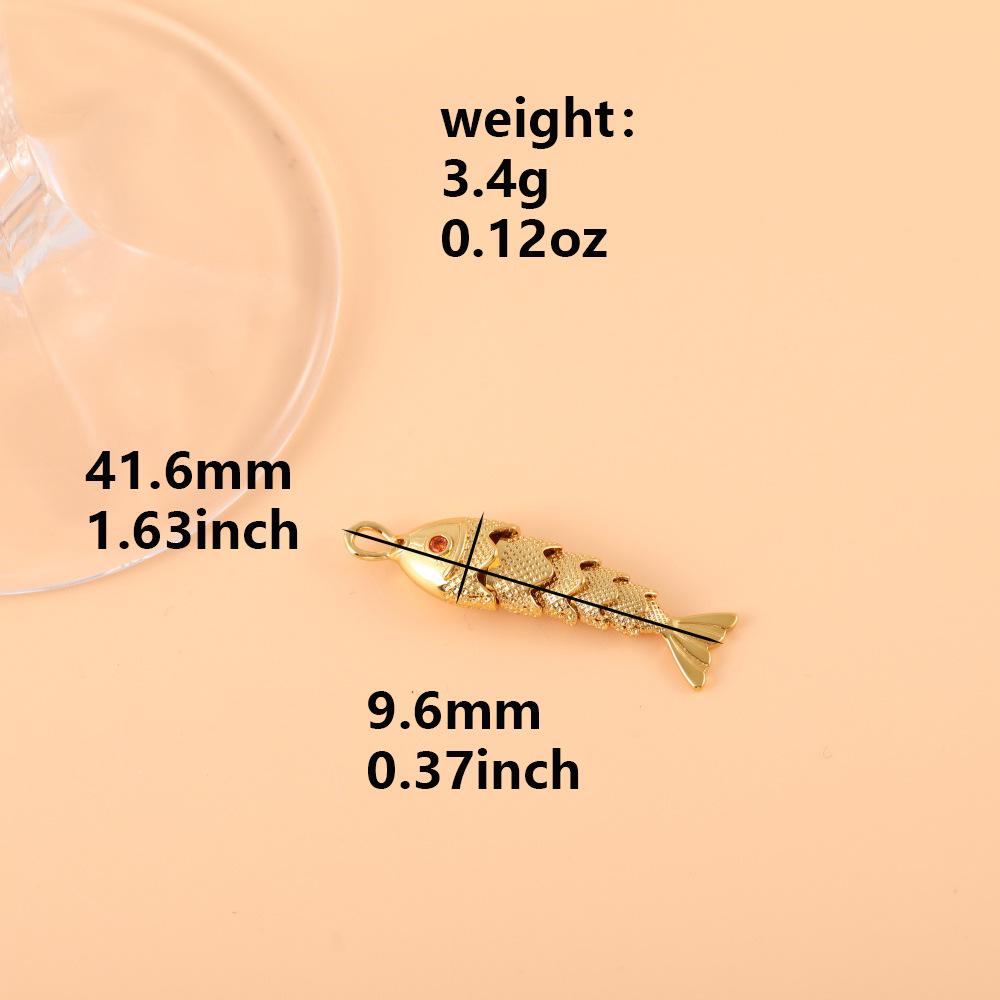 Eleganter vergoldeter Koi-Fisch Anhänger mit Strasssteinen