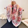 2026 New Paisley Printed Square Scarf For Women Stylish Soft Satin Scarves Bandanas Luxury Hijab Neckerchief Elegant Shawl Wraps