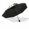 1pc Fig Pattern Automatic Folding Umbrella, 8-Rib Iron Frame, Casual Outdoor Accessory for Birthday Festival Gifts yy251128121