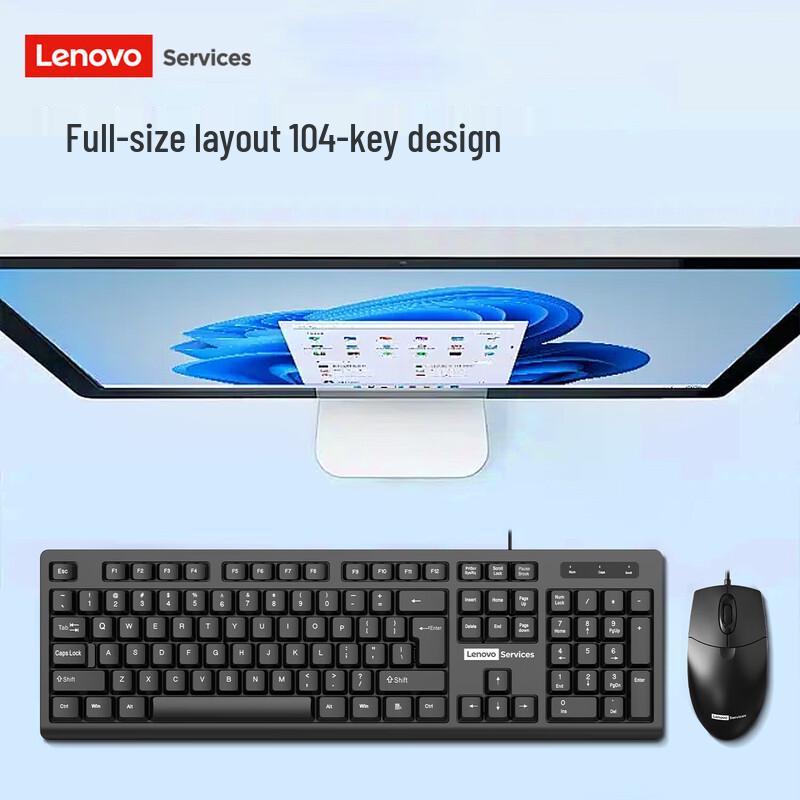 Lenovo Services PW11 Wired Keyboard Mouse Combo
