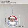 2D Flat Santa Claus Dangle Earrings, Lightweight Acrylic Material,  Ideal for Party Gifts, Jewelry, and Christmas Gifts.