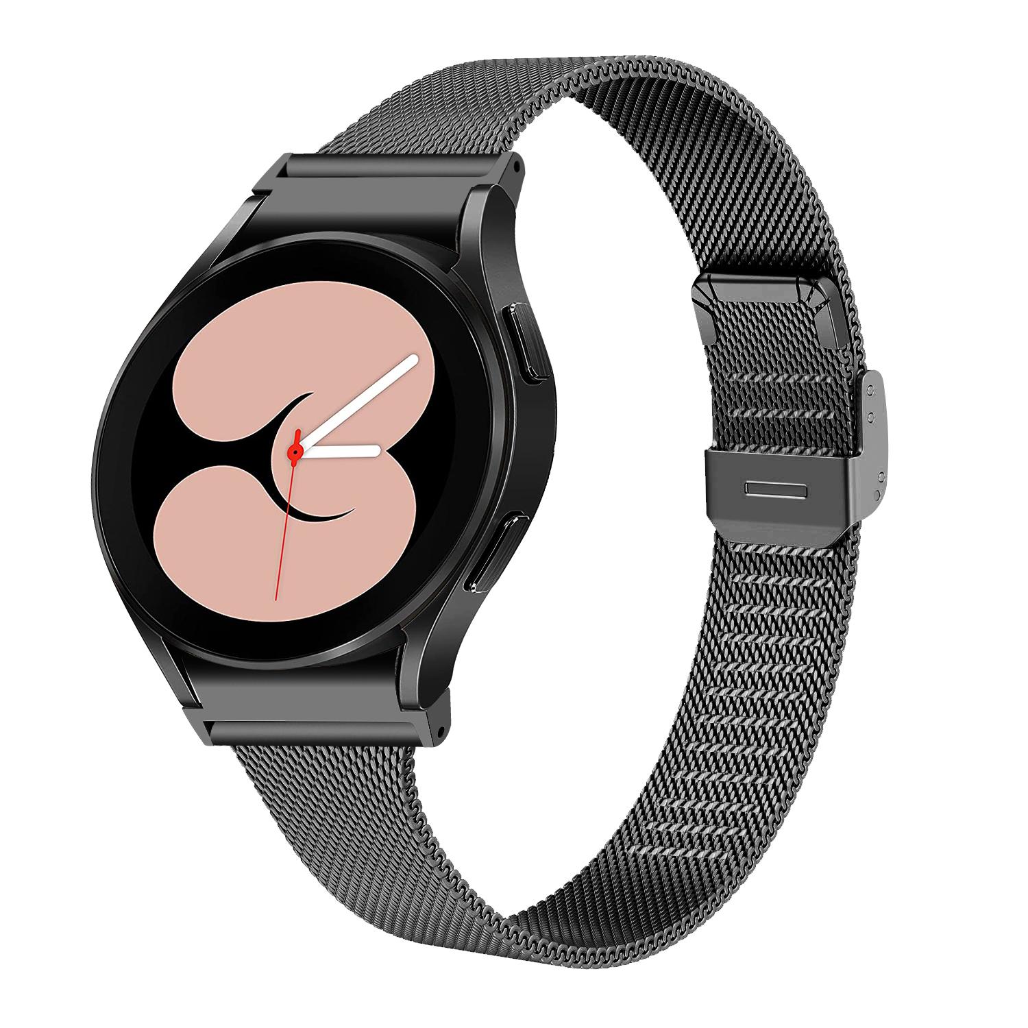 

Milanese Band For Samsung Galaxy Watch4 40mm 42mm/Watch4 Active 40mm 42mm/Watch4 Classic 42mm 46mm Black Stainless Steel Mesh Watch Strap As shown A