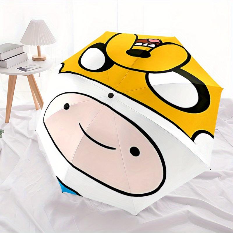 Adventure Time Jake the Dog Automatic Open/Close Umbrella   Compact Travel Umbrella, 8 Rib Heavy Duty Construction, Ideal Gift, 139