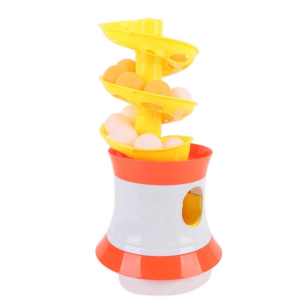 Table Tennis Serve Machine Portable Table Tennis Trainer Balls Automatic Rotating Launcher Training Machine with 16 Balls for Beginners