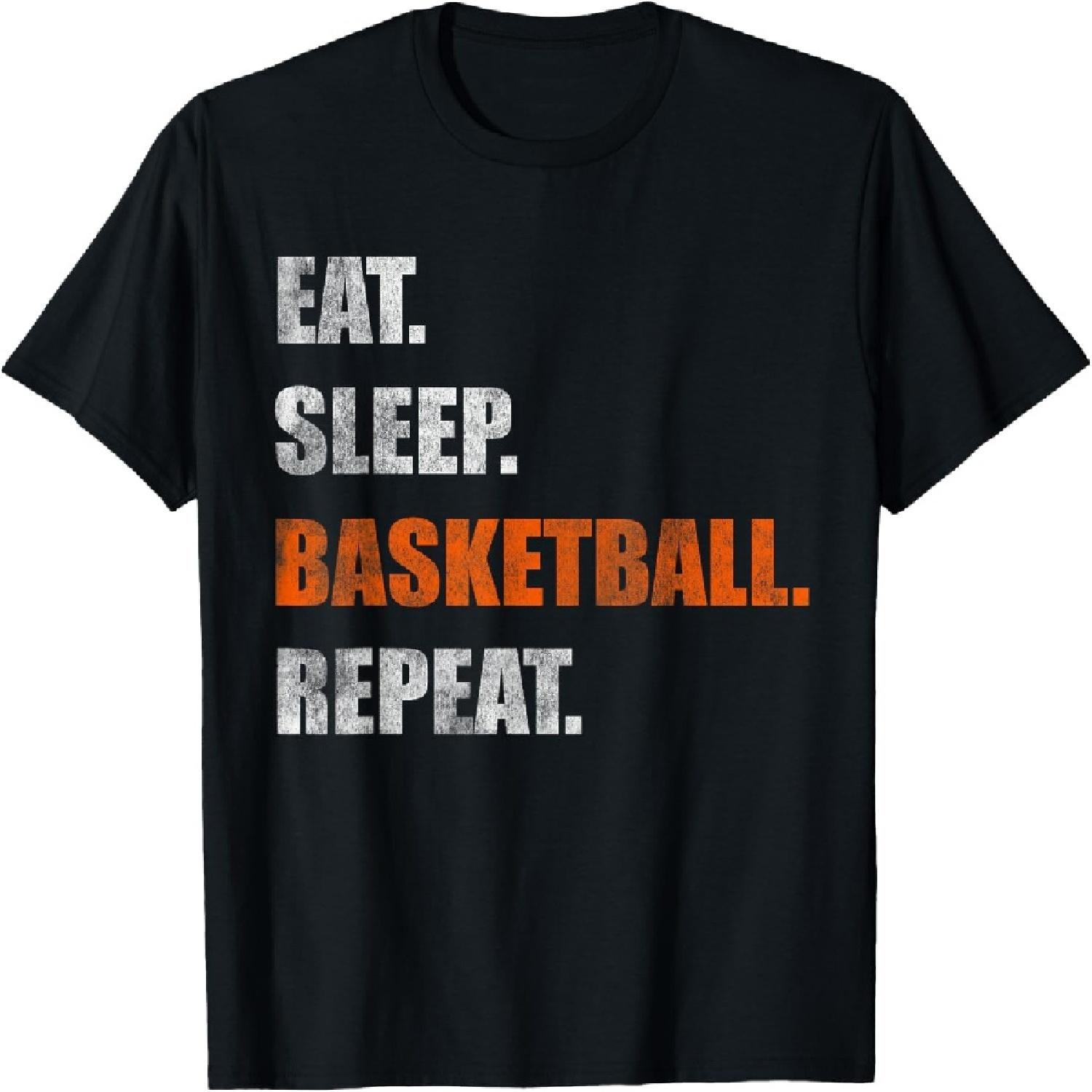 Футболка Eat Sleep Basketball Repeat XXXXXL разноцветный