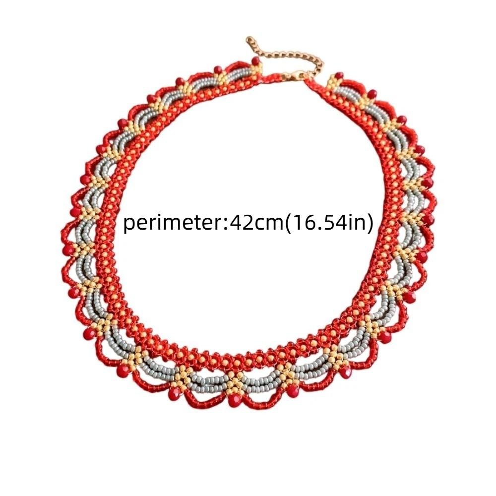 Ethnic Style Beads Necklace Tang Ming Song Dynasty Multi-layer Lace Necklace  Gift