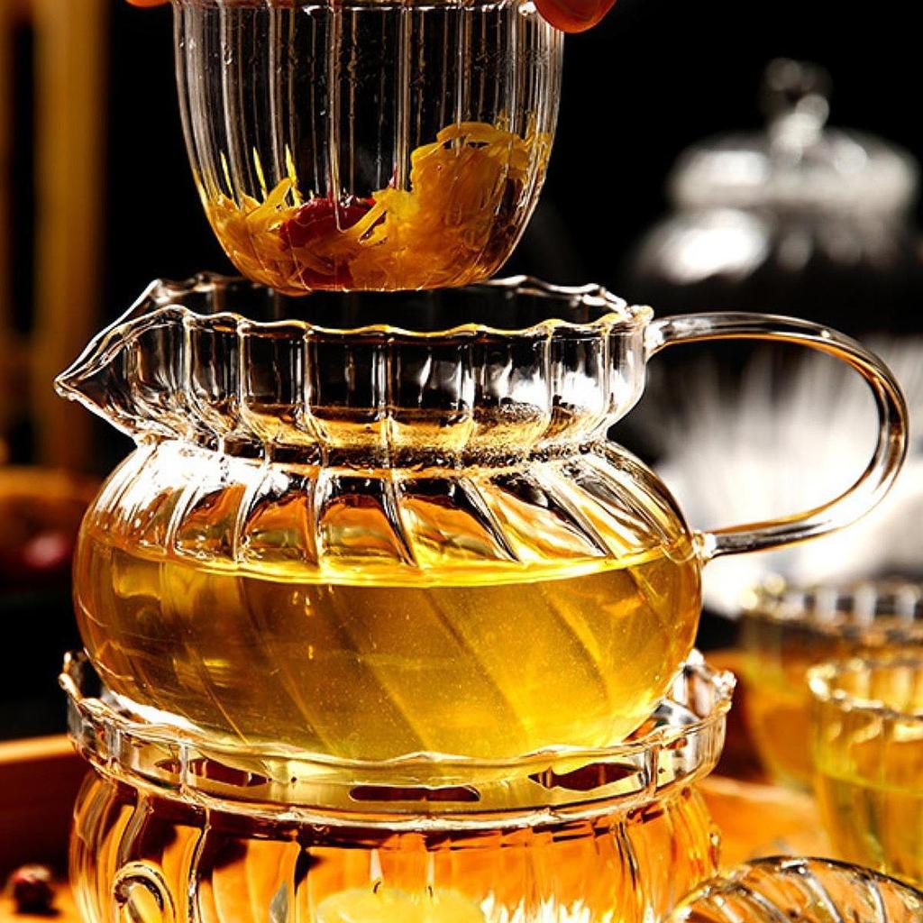 Glass Teapot Tea Glassware Borosilicate Long Last Use Removable Tea Strainer