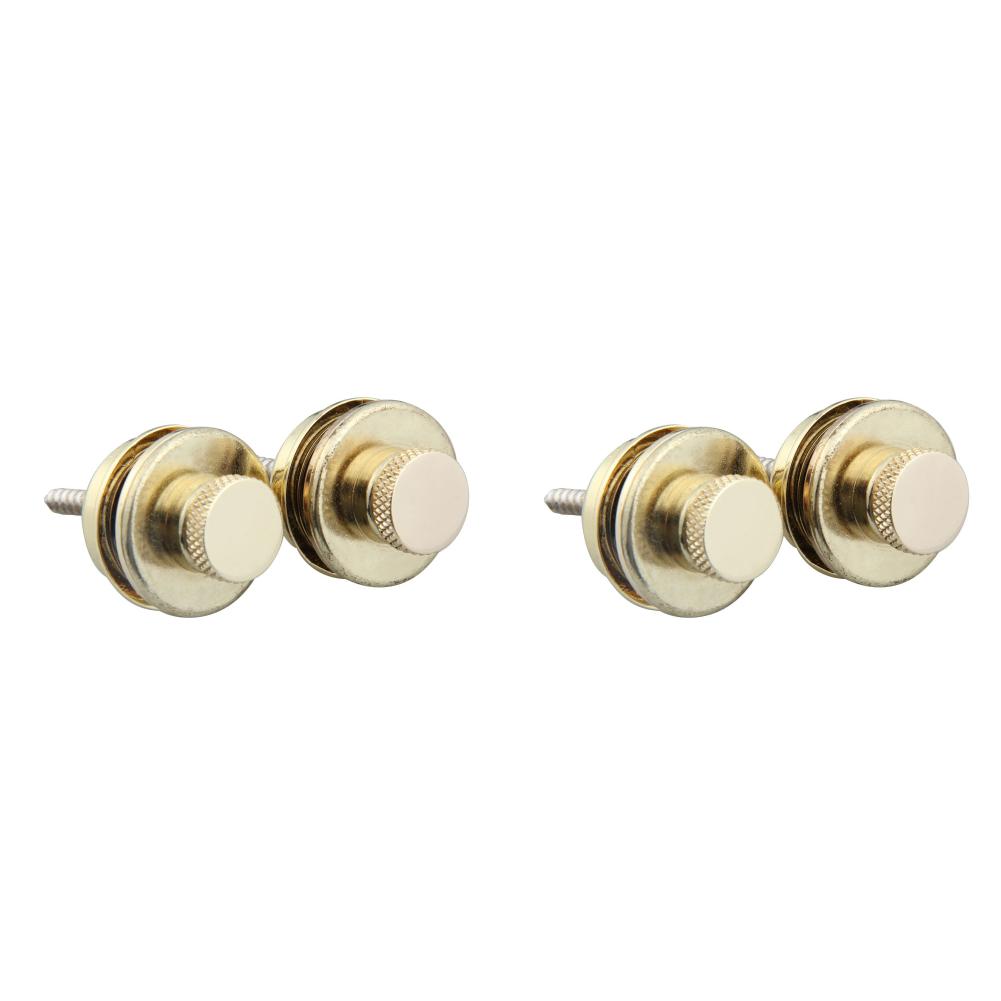 

2Pcs Gold Plating Strap Locks Straplock Flat Head Safety for Guitar Bass 