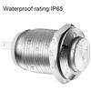 6pcs 12mm Momentary Push Button Switch 12V Waterproof Power Pushbutton Small Round Chrome Stainless Metal 2pin N/O