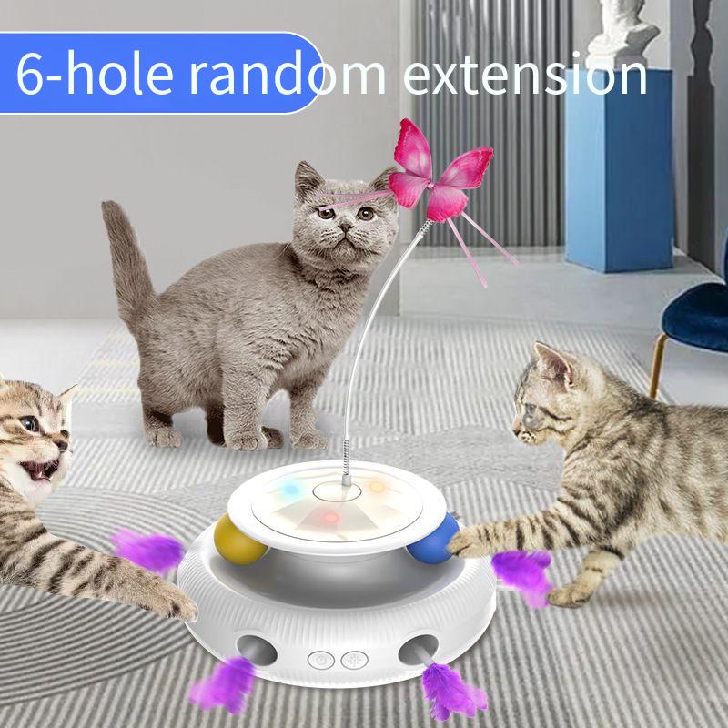 3-in-1 Electric Cat Toys Self Hi Teaser Cat Stick Automatic Cat Teaser Cat Carousel Teaser Cat Toys Cat Toys Interactive
