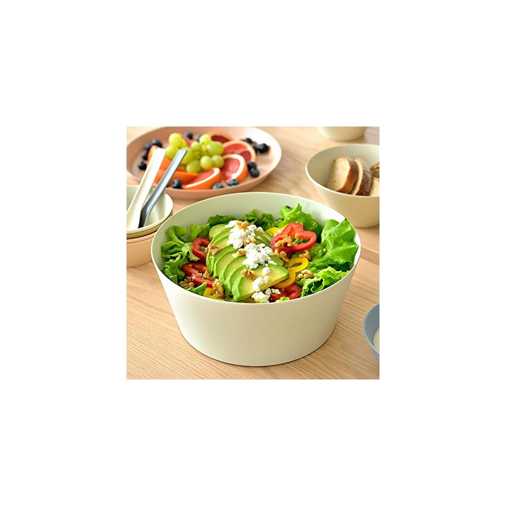 ideaco Bamboo Melamine Tableware Usumono Salad Bowl 22cm Sand White 302SWH
