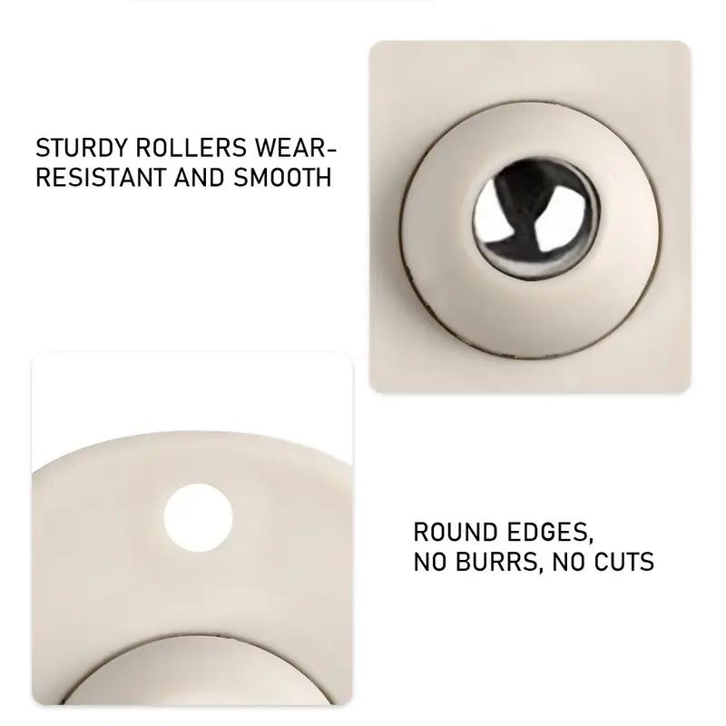 20pcs Wheels For Furniture Stainless Steel Roller Self Adhesive Furniture Caster Home Strong Load-bearing Universal Wheel