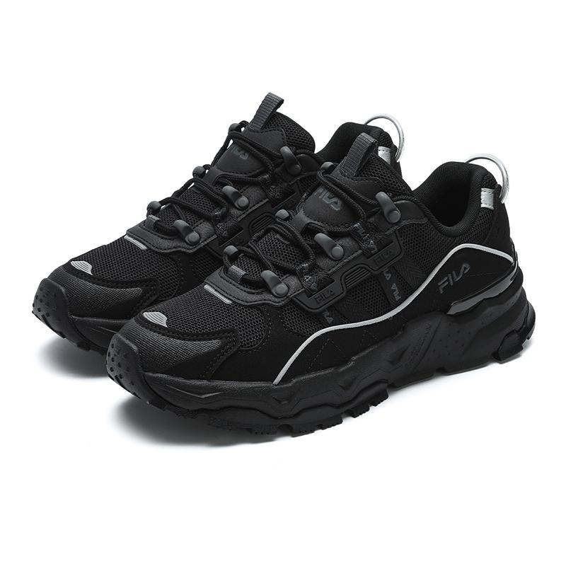Fila Trek Retro Classic Comfortable Versatile Durable Low-Top Lifestyle Casual Shoes Women Sneaker Black F12W422115FBK