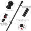 6Ft Flag Pole Kit Stainless Steel Heavy Duty Rotating Flag Collapsible 360 Degree Rotating Stand Flagpole Yard Banner Holder