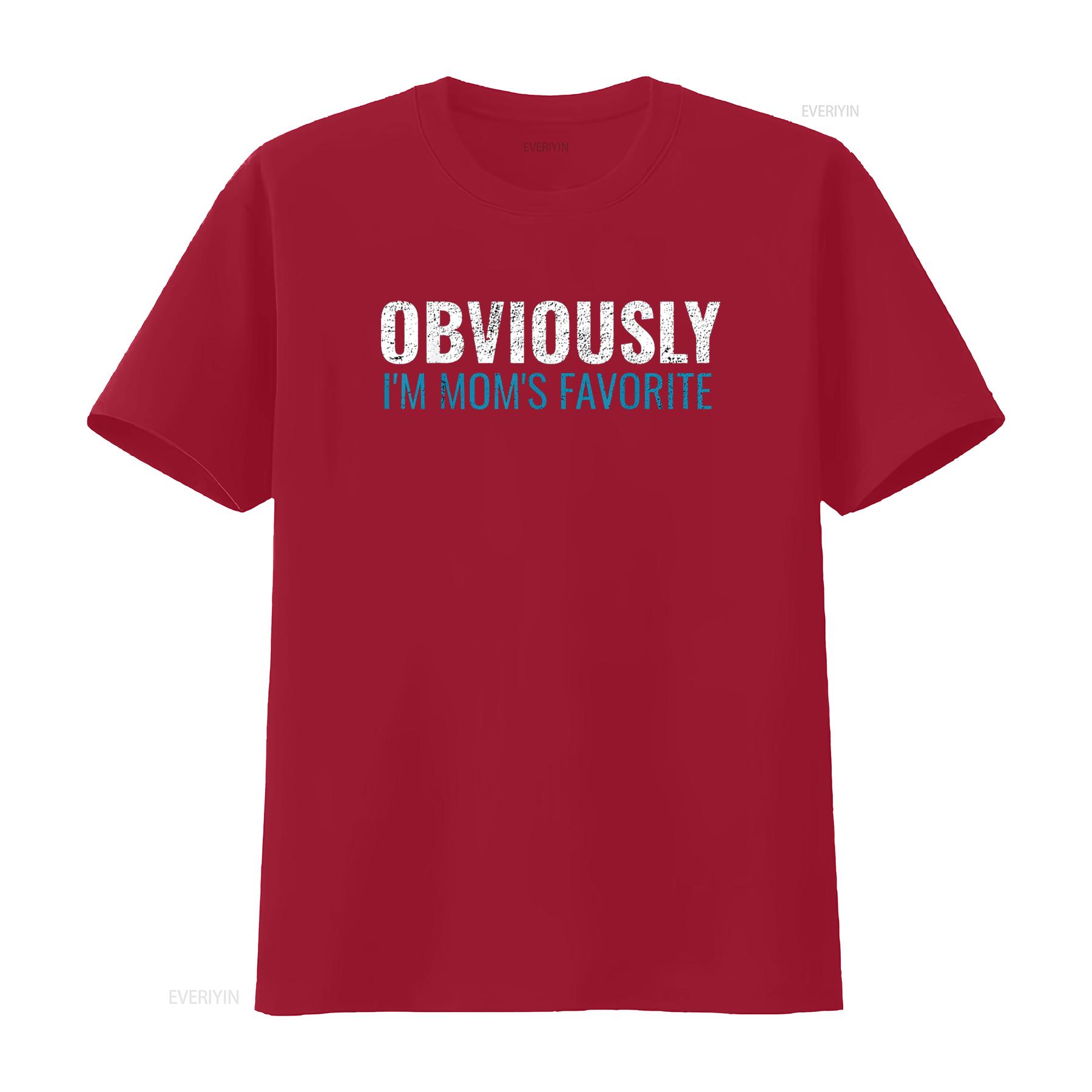 

Obviously i m mom s favorite T Shirt Sarcastic Vintage Funny vintage Washed Soft designer clothes Stylish Top For Everyday Wear S