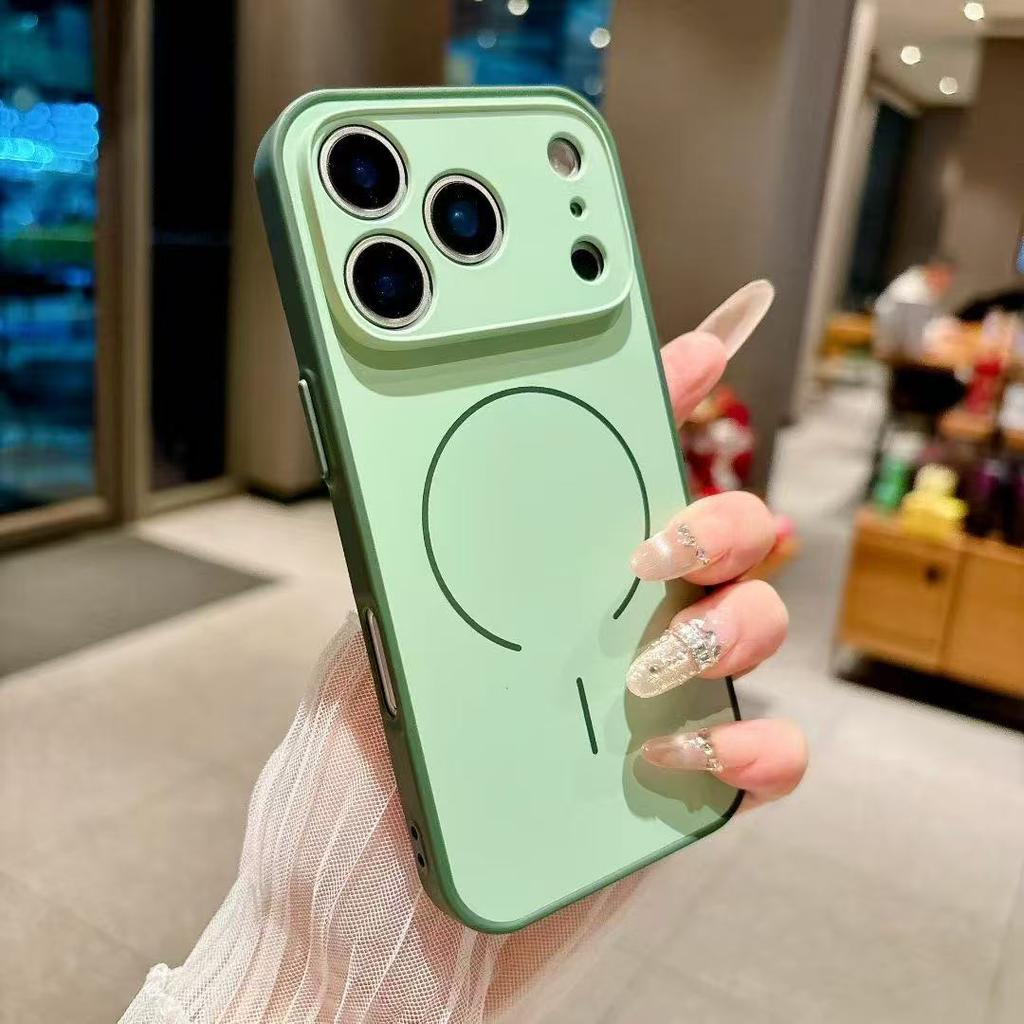Luxury Matte For Magsafe Magnetic Phone Case For iPhone 17 16 15 14 13 12 Pro Max 16 Plus Air Wireless Charging Shockproof Cover
