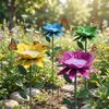 Weather Resistant Bird Bath Stake Flower Shape Bee Watering Station  Yard Decoration