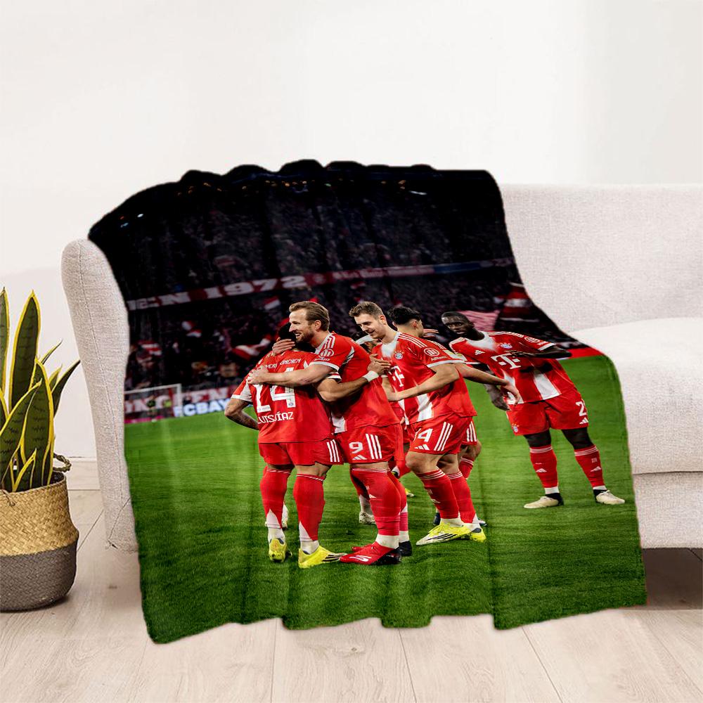 Bayern Munich Blanket Durable Comfort Suitable for Seaside Bedding Livingroom All-Season Use Modern Perfect Gift for Relatives and Friends