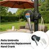 Parasoll Handvev Ersättning Robust Uteplats Parasoll Vevhandtag Solskyddsfäste för Gräsmatta Gård Picknick Party Pool
