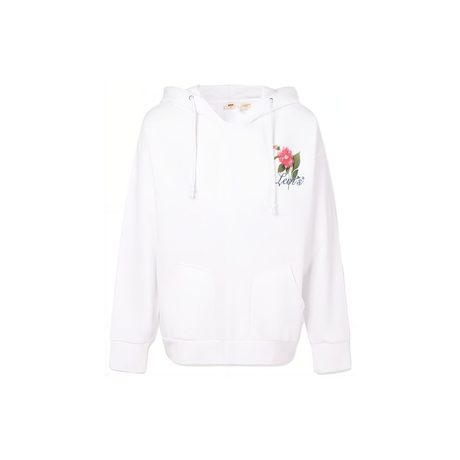 

Свитшот женский Levis свободного кроя с цветочным принтом и надписью, белый A4933-0000 S