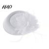 Pillbox Hat Exquisite Sweet Fascinator with Hair Clip Decorative Anti-fall Faux Feather Flower Mesh Veil Accessories Cocktail Headwear