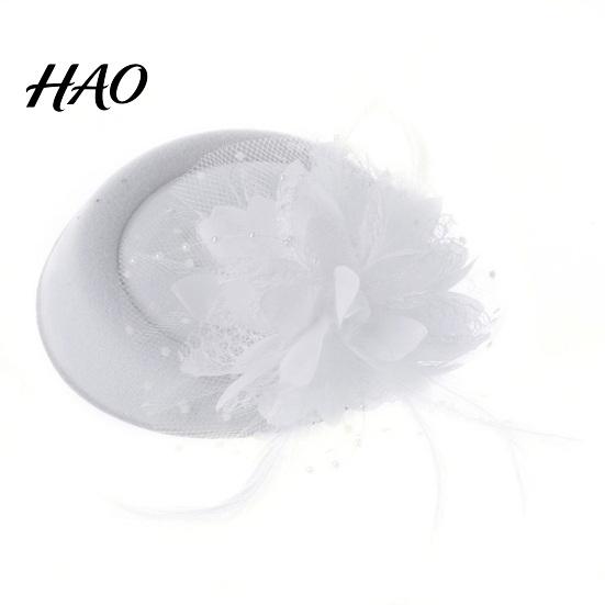 Pillbox Hat Exquisite Sweet Fascinator with Hair Clip Decorative Anti-fall Faux Feather Flower Mesh Veil Accessories Cocktail Headwear