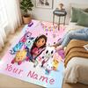 Custom Name Fairy Cat Dreams Living Room Non-Slip Area Rug Soft Carpet for Bedroom Kids Playroom Sofa Office Home Decor Doormat